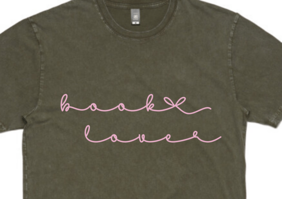 Book Lover Script Text SVG, Coquette Bow Graphics for Crafts