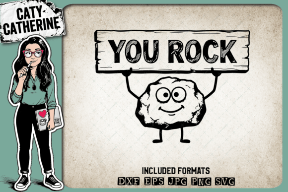 Boulder with Placard You Rock – Quote Review