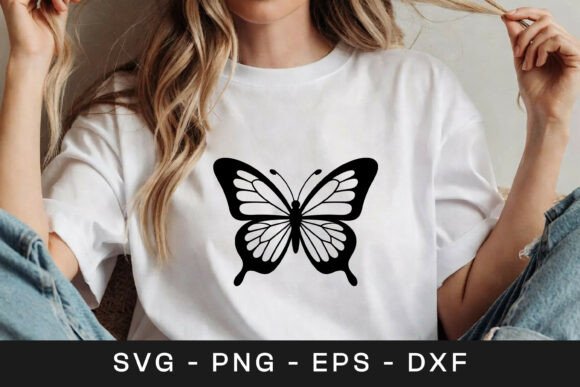 Classic Butterfly Outline SVG PNG for Graphics and Crafts