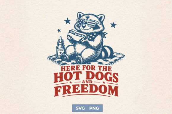 Hot Dogs and Freedom SVG - Patriotic PNG for Graphics & Crafts