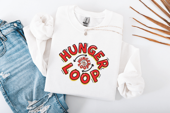 Hunger Loop Funny Food Lover Quote Graphics for Crafts
