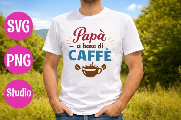 Italian Coffee Dad Quote: Graphics for Crafts & Branding