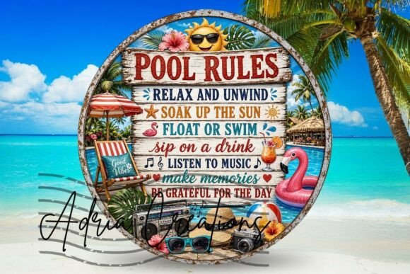 Pool Rules Door Sign: A Designer's Embroidery Review