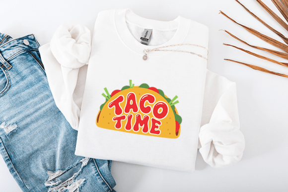 Taco Time Funny Food Lover Quote Design Review
