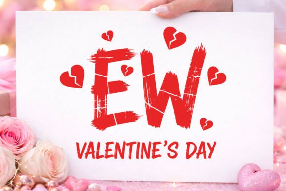 Valentine Ew Valentine's Day SVG PNG for Crafts and Graphics