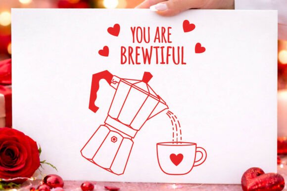 Valentine Heart You Are Brewtiful SVG for Crafts and Graphics